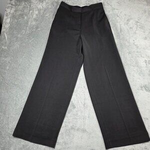 Quince Pants Womens 10 Black Stretch Crepe Classic Trousers Office Luxury